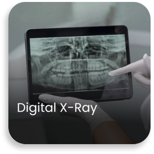 Digital X-ray scan displayed on a screen as part of advanced radiology services in a hospital