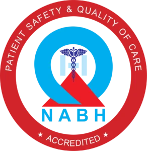 NABH accreditation seal representing Aditya Hospital’s commitment to quality, safety, and trusted orthopedic and bone and joint care in NCR